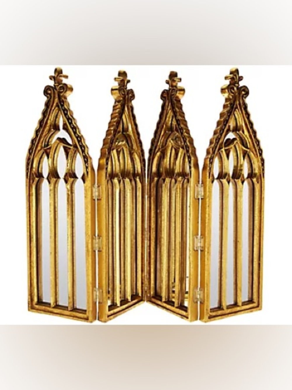 Gold Cathedral Decorative Folding Mirror